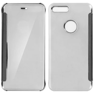 Etui z klapką, lustrzane etui do iPhone'a 7 Plus/8 Plus, przezroczysta klapka z przodu – srebrna - Etui i futerały do telefonów - miniaturka - grafika 1