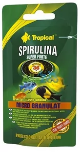 Tropical Super Spirulina Forte Micro Granulat granulowany pokarm roślinny dla rybek 22g - Pokarm dla ryb - miniaturka - grafika 1