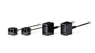 LANCOM Analog Adapter Set rozgałęźnik telefoniczny RJ-11 F 2x RJ-11 + 2x TAE Czarny - Akcesoria do telefonów stacjonarnych - miniaturka - grafika 1