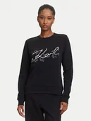 Bluzy damskie - KARL LAGERFELD Bluza A3W20010 Czarny Regular Fit - miniaturka - grafika 1