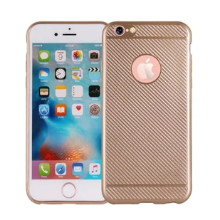 NoName Etui Carbon Fiber iPhone 8 Plus złoty /gold - Etui i futerały do telefonów - miniaturka - grafika 1