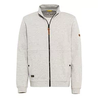 Bluzy męskie - camel active Męska bluza ze stójką, Warm Light Grey Mela, S - miniaturka - grafika 1