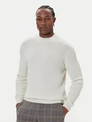 Swetry męskie - Bugatti Golf 7700-85542D Beżowy Regular Fit - miniaturka - grafika 1