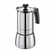 Zaparzacze i kawiarki - Kafeteria stalowa, śred. 9 x 18 cm, 4 filiżanki, metaliczna kod: CI-341409 + Sprawdź na SuperWnetrze.pl - miniaturka - grafika 1