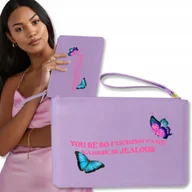 Torebki damskie - Torebka Kopertówka FIOLETOWA FUCKING FAKE Wzory - miniaturka - grafika 1