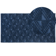 Dywany - Beliani Dywan wełniany krótkowłosy 80 x 150 cm ciemnoniebieski SAVRAN - miniaturka - grafika 1