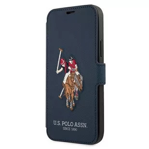 U.s. polo assn US Polo USFLBKP12LPUGFLNV iPhone 12 Pro Max 6,7" granatowy/navy book Polo Embroidery Collection - Etui i futerały do telefonów - miniaturka - grafika 1