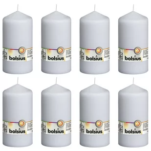 Bolsius Sfeerpunt Świece pieńkowe, 8 szt., 150 x 78 mm, białe 103616180102 - Świece - miniaturka - grafika 1