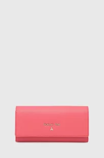 Patrizia Pepe portfel skórzany damski kolor różowy - Portfele - miniaturka - grafika 1