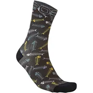 Skarpetki męskie - Karpos 2561000-043 GREEN FIRE SOCK Skarpetki Męskie BLACK/Ombre BLUE/LEMON CURRY Rozmiar M/L - miniaturka - grafika 1