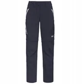Spodnie sportowe damskie - Jack Wolfskin Overland Zip Away Pants W 1506133-1388 Granatowe 38 - miniaturka - grafika 1