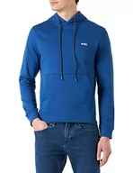 Bluzy męskie - BOSS Męska bluza z kapturem, jasny niebieski 432, 5XL - miniaturka - grafika 1