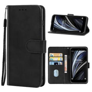 Skórzane etui na telefon do Oukitel WP12 Pro / WP12 (czerwone) Czarny - Etui i futerały do telefonów - miniaturka - grafika 1