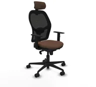 Fotele i krzesła biurowe - Krzesło Biurowe Piqueras y Crespo 1D036N2 Czarny Ceimnobrązowy - miniaturka - grafika 1