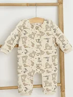 Śpiochy dla niemowląt - COOL CLUB Śpioszki w kolorze beżowym - miniaturka - grafika 1