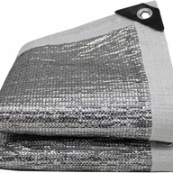 Parasole ogrodowe - Żagiel przeciwsłoneczny aluminiowy o współczynniku odbicia 99% - Pokrowiec na parasol ogrodowy z siatką na oczka - 1 x 4 m Siatka przeciwsłoneczna z - miniaturka - grafika 1