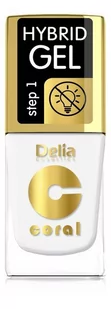 Delia Cosmetics Coral Hybrid Gel Emalia do paznokci nr 84 11ml - Lakiery do paznokci - miniaturka - grafika 1