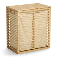 Kosze na bieliznę - Zamykany kosz na pranie, bambusowy, 53,5 x 33 x 61 cm - miniaturka - grafika 1