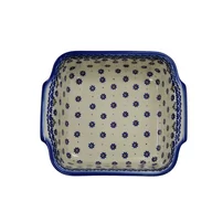 Brytfanny - Ceramiczne naczynie kwadratowe małe Bolesławiec - miniaturka - grafika 1