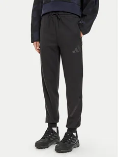 adidas Spodnie dresowe Z.N.E. JE7842 Czarny Regular Fit - Spodnie sportowe damskie - miniaturka - grafika 1
