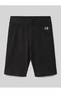Spodnie sportowe damskie - Szorty z dzianiny dresowej z wyhaftowanym logo - Champion - miniaturka - grafika 1