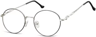 Sunoptic Okulary oprawki okrągłe zerówki metalowe korekcyjne L120B - Okulary korekcyjne, oprawki, szkła - miniaturka - grafika 1