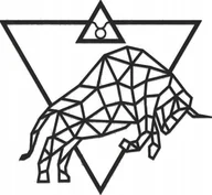 Puzzle - DREWNIANE PUZZLE 3D DEKORACJA ŚCIENNA ZNAK ZODIAKU BYK DO ZŁOŻENIA DIY - miniaturka - grafika 1
