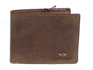 Portfele - PETERSON RW304-nubuk skórzany portfel męski RFID brązowy RW304-nubuk RFID - miniaturka - grafika 1