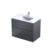 Szafki łazienkowe - Szafka łazienkowa z umywalką Oristo Geo 80 cm grafit mat KI01-ZD2S-80-6 - miniaturka - grafika 1