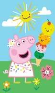 Okrycia kąpielowe dla dzieci - Ręcznik 30x50cm ŚWINKA PEPPA - miniaturka - grafika 1