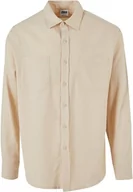 Koszule męskie - Urban Classics Męska koszula flanelowa, piasek/piasek, M - miniaturka - grafika 1