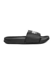 Skarpetki dla dzieci - Gorilla Wear - Pasco Slides – czarne – wygodne antypoślizgowe sandały kąpielowe unisex z logo dla maksymalnej swobody ruchów z PU i EVA, czarny, 45 EU - grafika 1