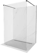 Ścianki i drzwi prysznicowe - Mexen Kioto ścianka prysznicowa wolnostojąca Walk-in 125 x 200 cm, transparent 8 mm, czarna - 800-125-002-70-00 - miniaturka - grafika 1