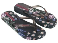 Klapki i japonki damskie - Ipanema Verao Tropical FEM klapki damskie, czarne/perłowe czarne, 39 EU, Black Pearly Black, 39 EU - miniaturka - grafika 1
