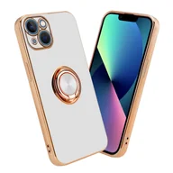 Uchwyty samochodowe do telefonów - Etui ochronne Cadorabo do Apple iPhone 13 MINI w kolorze białym etui pokrywa ochrona aparatu magnetyczny uchwyt samochodowy - miniaturka - grafika 1