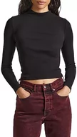 Koszulki i topy damskie - Pepe Jeans Koszulka damska Winona Perkins, czarny (czarny), XS - miniaturka - grafika 1