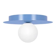 Lampy sufitowe - Błękitny plafon sufitowy na jedną żarówkę K-5448 z serii ROBIN - miniaturka - grafika 1