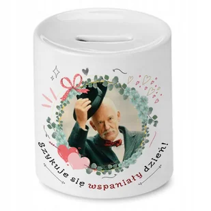 Skarbonka Dla Tomka na Urodziny Idealny Prezent z Nadrukiem ze Zdjęciem + Opakowanie na prezent (wzór 03) - Skarbonki - miniaturka - grafika 1