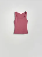 Koszulki i topy damskie - Reserved - Gładki top - jasnofioletowy - miniaturka - grafika 1