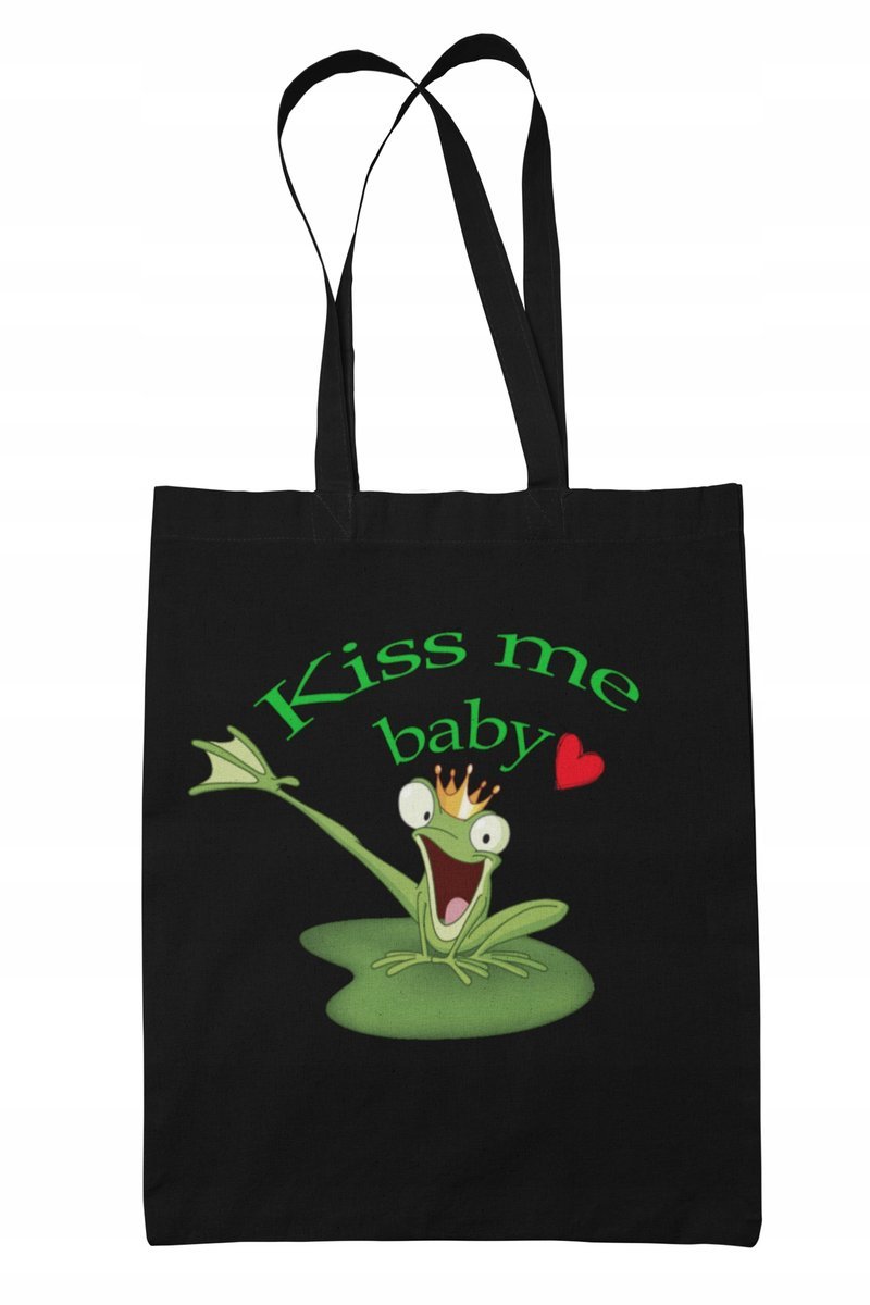 Torba Shopper-Materiałowa-Na Ramie- Śmieszny Napis