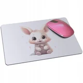 Podkładki pod mysz - PODKŁADKA POD MYSZ prezent Z KRÓLIKIEM królik króliczek słodki dla dziecka - miniaturka - grafika 1