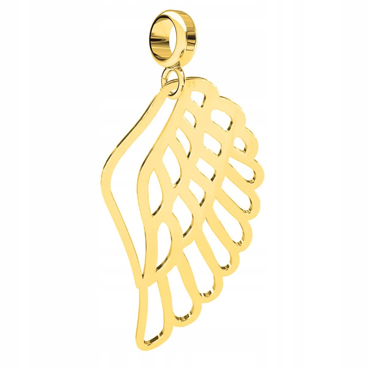 Charms złoty Skrzydło Anioła srebro 925