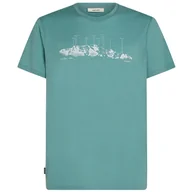 Koszulki sportowe męskie - Koszulka męska Icebreaker Men Merino 150 Tech Lite SS Tee The Peaks Rozmiar: L / Kolor: jasnoniebieski - miniaturka - grafika 1