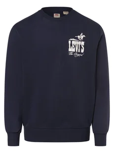 Levi's Męska bluza nierozpinana Mężczyźni Materiał dresowy niebieski jednolity, S - Bluzy męskie - miniaturka - grafika 1