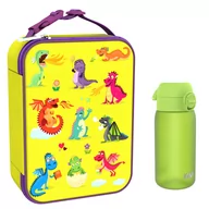 Lunch boxy - Zestaw Śniadaniowy Do Przedszkola Ion8 Dragons 21: Lunchbag I8Lbydrag I Butelka Ion8 I8Rf350Gre - miniaturka - grafika 1