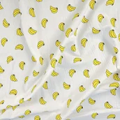 Pasmanteria - Muślin double gauze drukowany w banany - miniaturka - grafika 1
