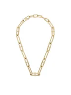 Naszyjniki - Fossil Naszyjnik JF04102710 Złoty - miniaturka - grafika 1