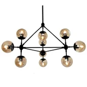 Lampy sufitowe - Step into design Lampa wisząca 110cm Step into design Astrifero bursztynowo-czarna ST-9047-15 - miniaturka - grafika 1