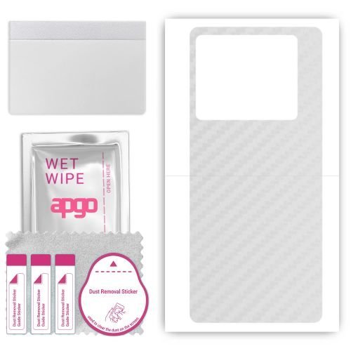 folia naklejka skórka strukturalna na TYŁ do Infinix Zero 30 - Carbon Przezroczysty - apgo SKINS