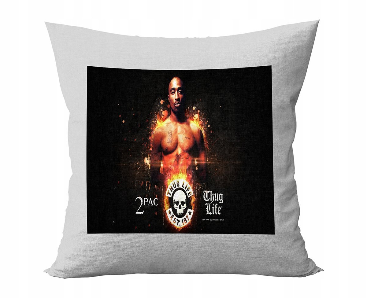 PODUSZKA PERSONALIZOWANA 2PAC MUZYKA POMYSŁ NA PREZENT SUPER WZORY